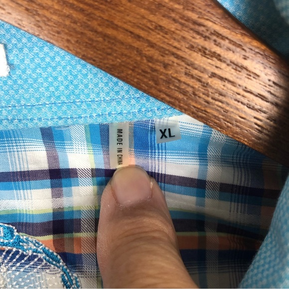 Bugatchi Shaped Fit Long-Sleeve Button Down Shirt Men’s XL - Picture 3 of 10